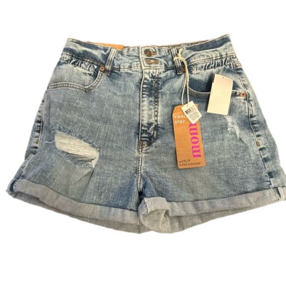 Vanilla Star Pants - Vanilla star | high waisted mom jean shorts